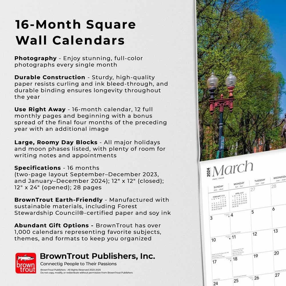 Boston 2025 Wall Calendar