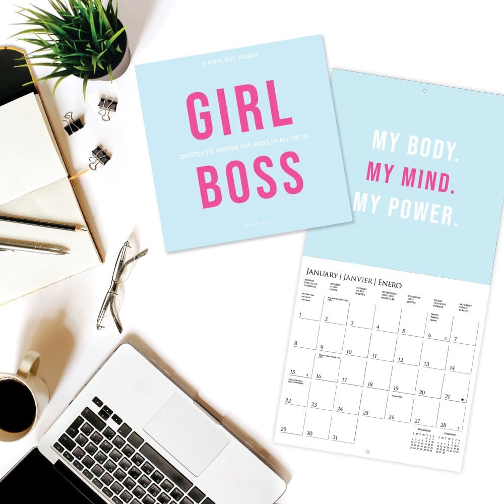 Girl Boss 2023 Mini Wall Calendar - Calendars.com