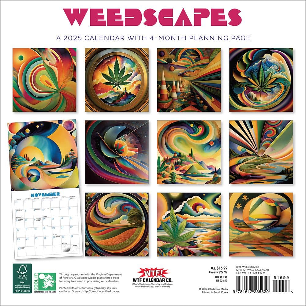 Weedscapes 2025 Wall Calendar First Alternate Image width="1000" height="1000"
