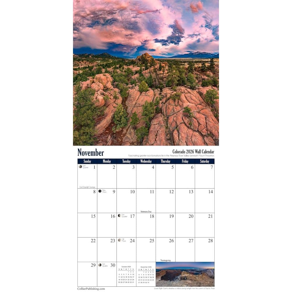 Colorado Scenic 2026 Wall Calendar Fifth Alternate Image