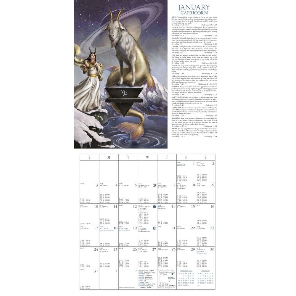 Astrological Wall Calendar Calendars com