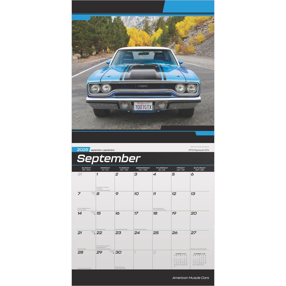 American Muscle Cars 2025 Wall Calendar - Calendars.com