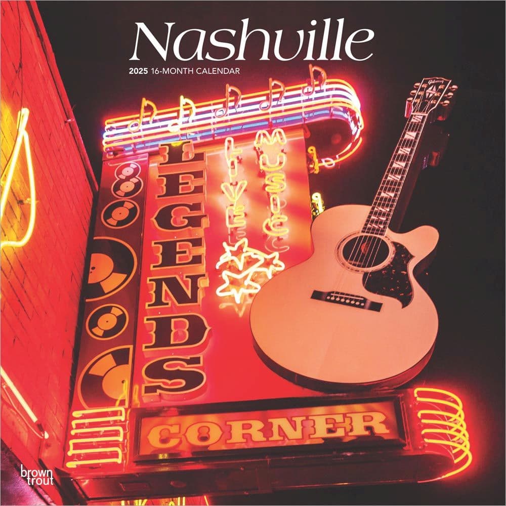 Nashville 2025 Wall Calendar