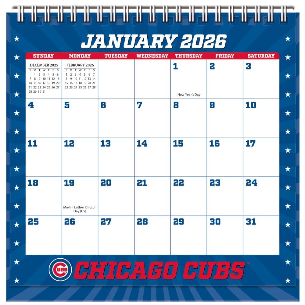 MLB Chicago Cubs 2026 Easel Desk Calendar Main Product Image