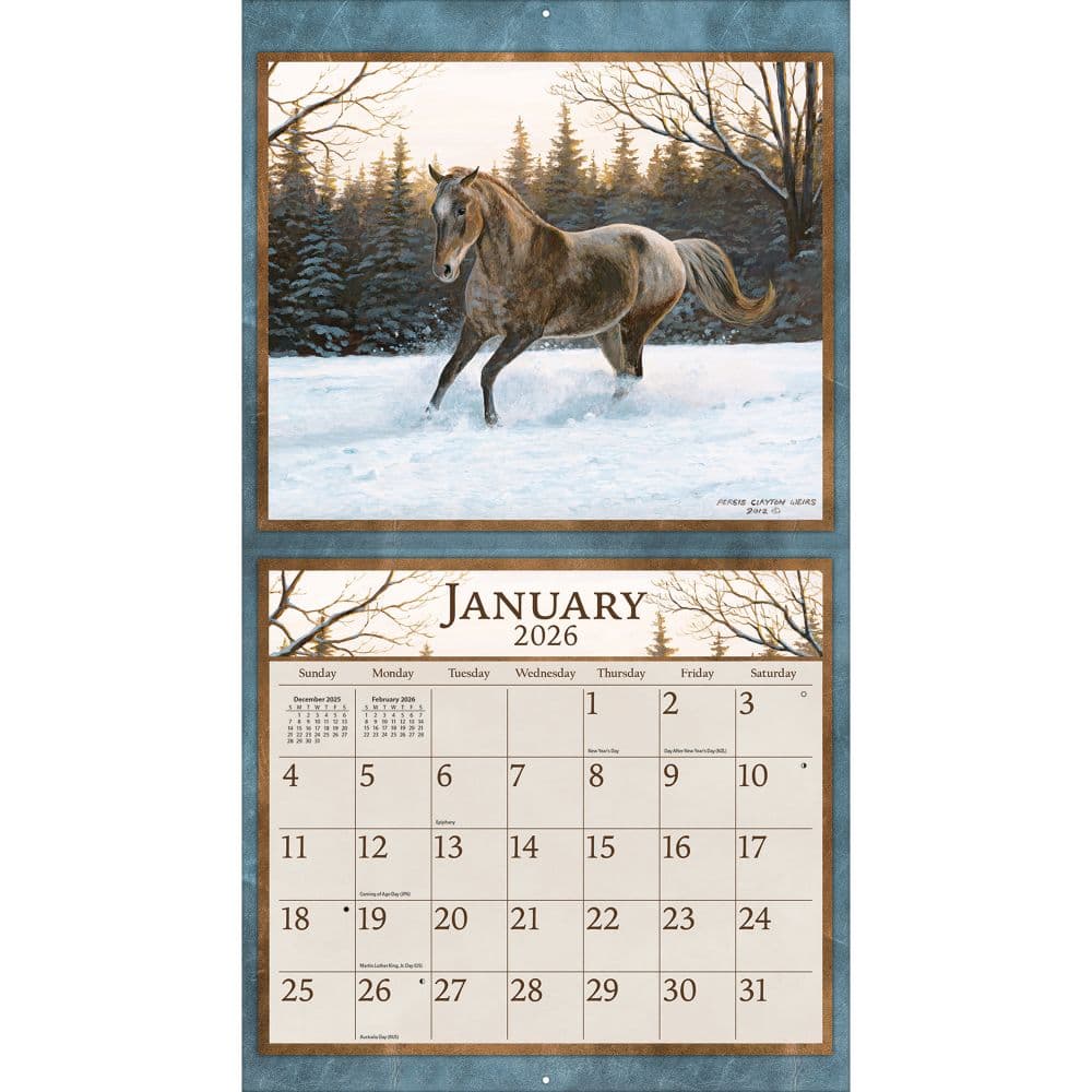 Horses in the Mist 2026 Wall Calendar by Persis Clayton Weirs_ALT1