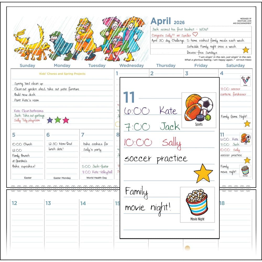 Family Organizer 2026 Wall Calendar Second Alternate Image