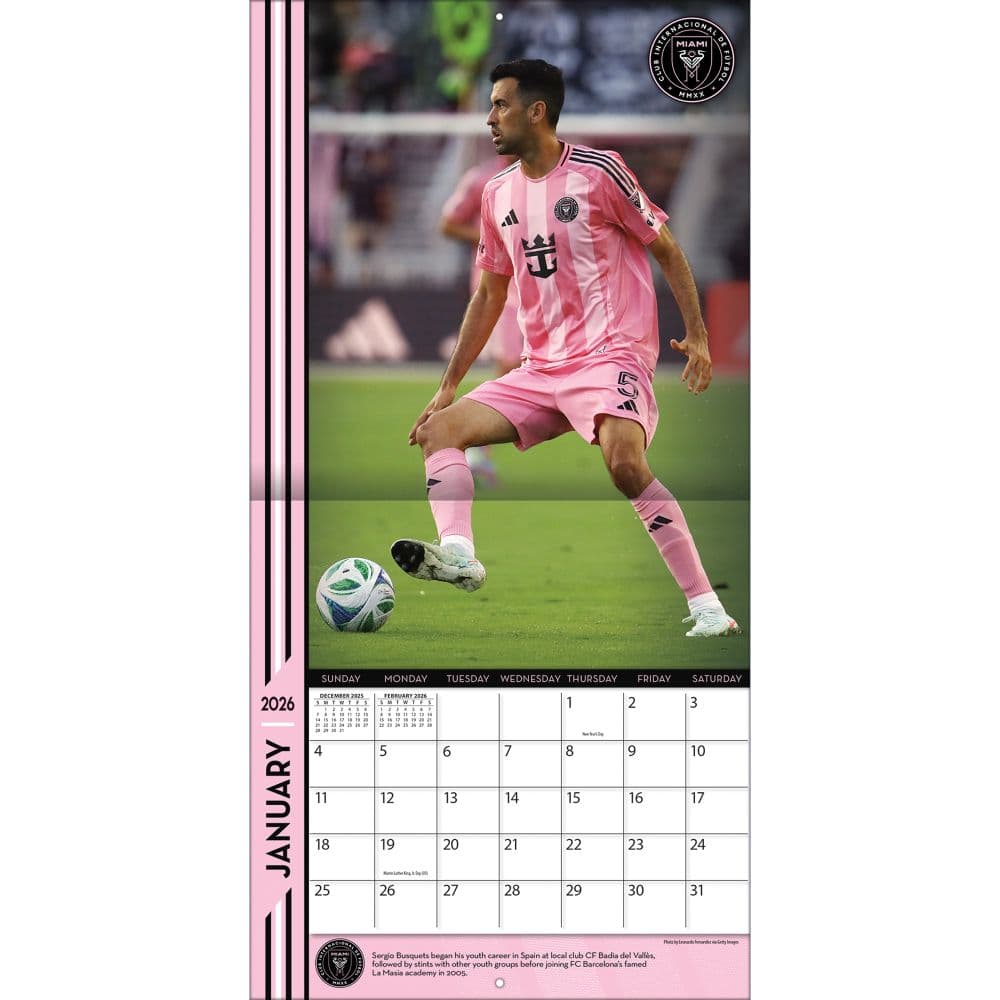 Sergio Busquets 2026 Wall Calendar Third Alternate Image