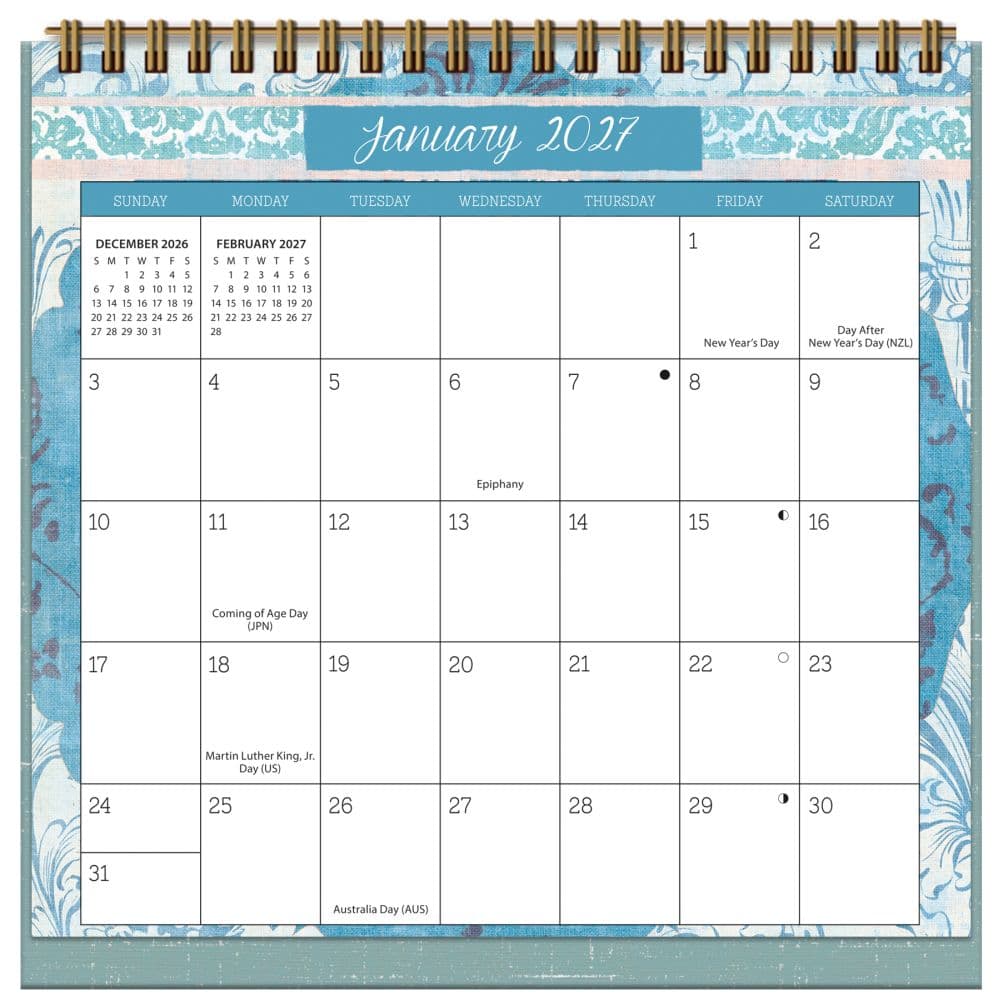image Patina Vie 2027 Easel Desk Calendar