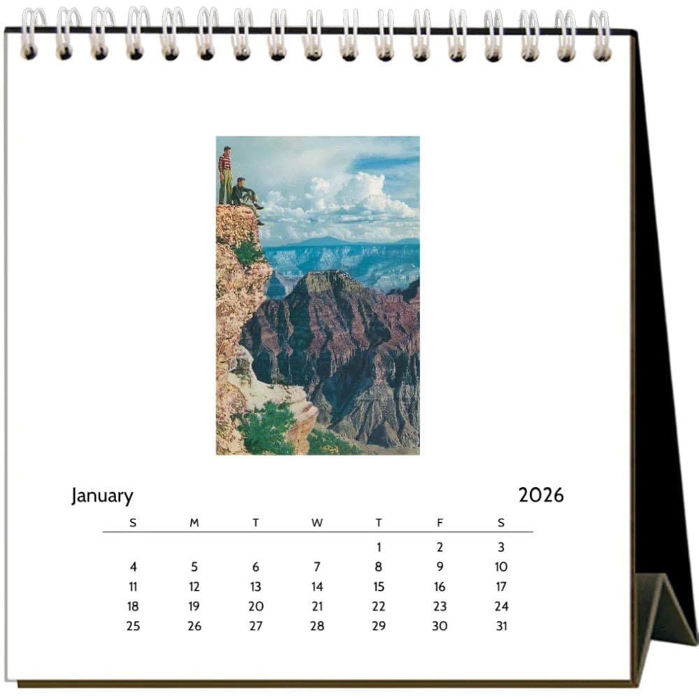 Hiking Nostalgic 2026 Easel Desk Calendar Second  Alternate Image