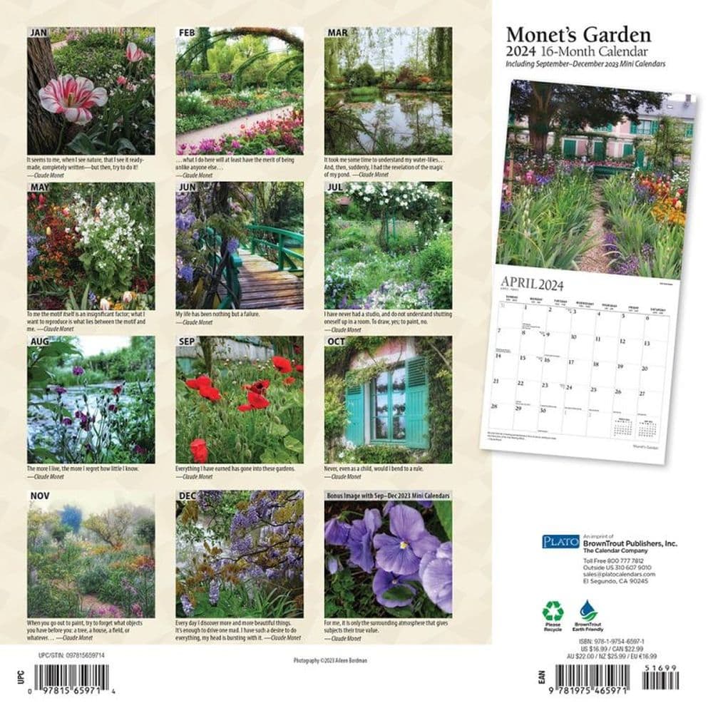Monets Garden 2024 Wall Calendar First Alternate Image width=&quot;1000&quot; height=&quot;1000&quot;