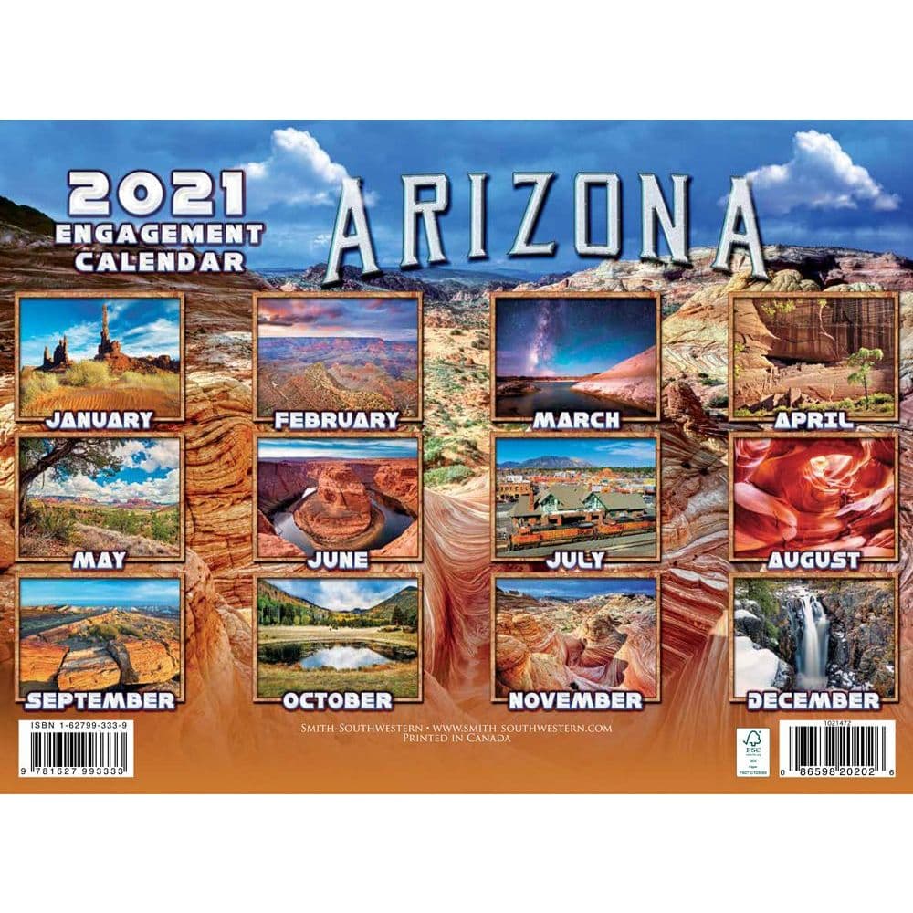 Flip Calendar Perpetual Calendar Arizona Different Image Each Side Grand Canyon