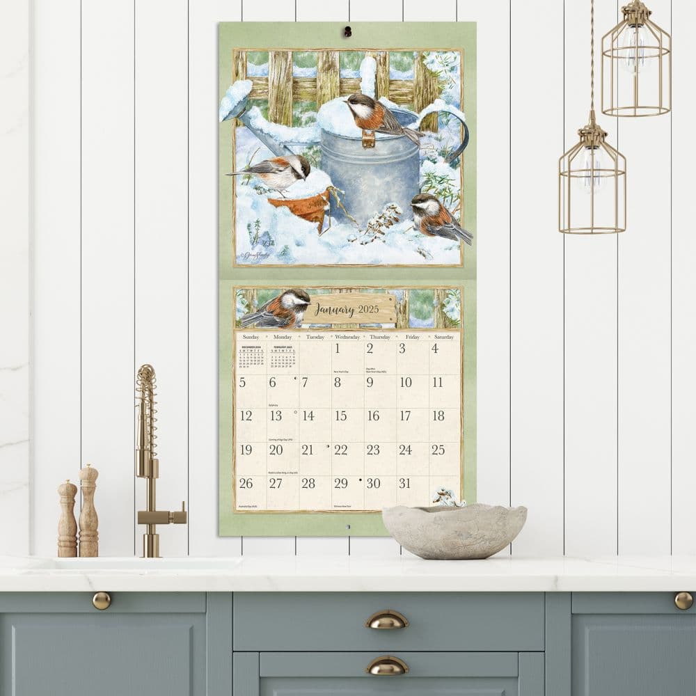 Garden Birds by Jane Shasky 2025 Wall Calendar Third Alternate Image width="1000" height="1000"