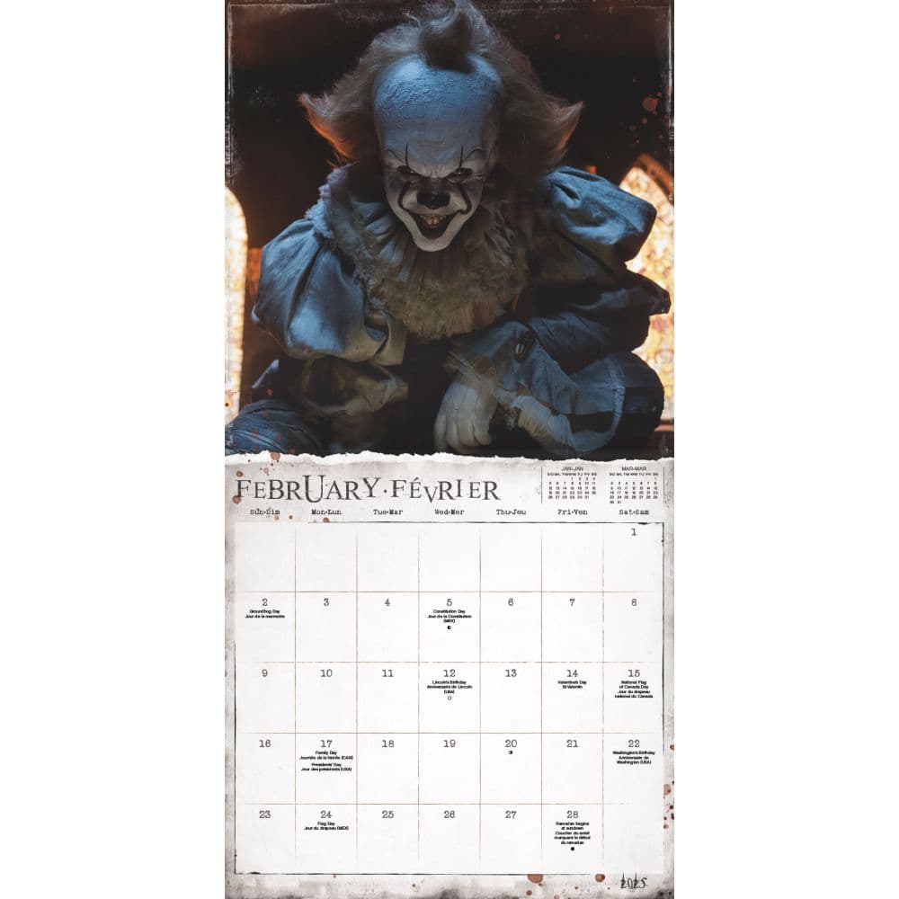 Horror Collection- French 2025 Wall Calendar Alt3