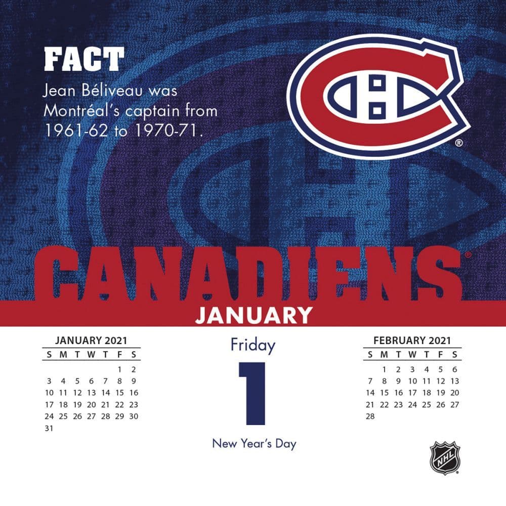 Montreal Canadiens Desk Calendar Calendarscom