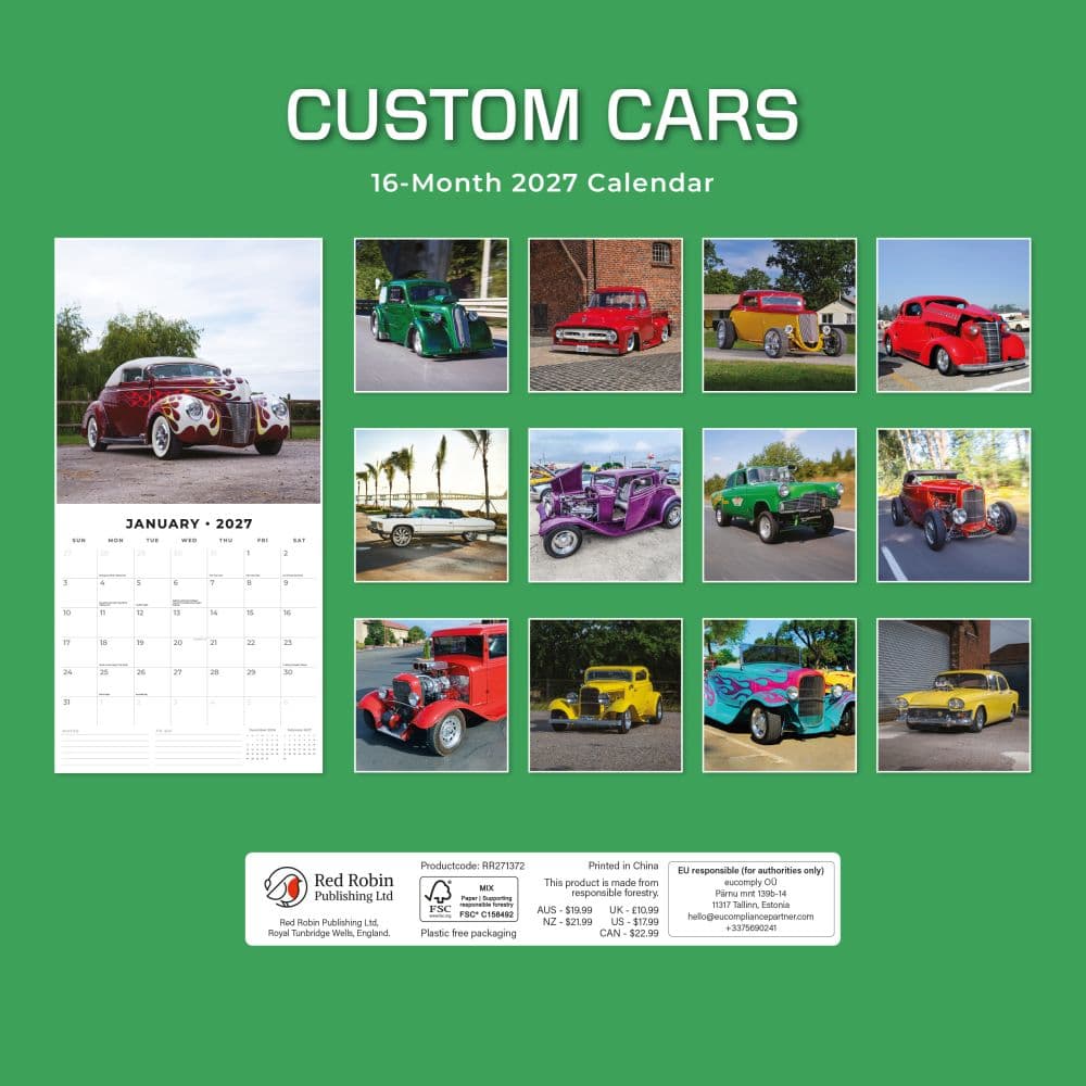 Custom Cars 2027 Wall Calendar First Alternate Image