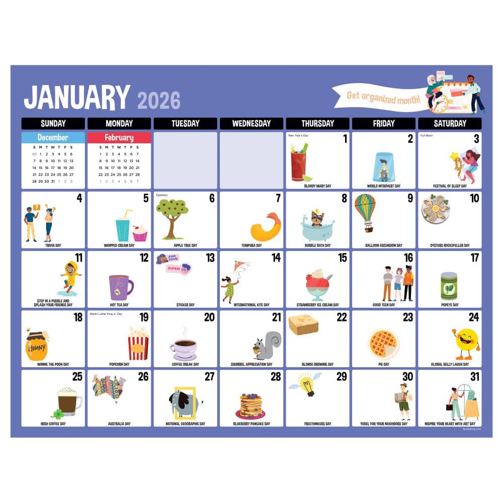 Every Days A Holiday 2026 Desk Pad Main Image