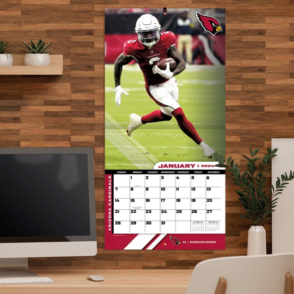 : TURNER SPORTS Arizona Cardinals 2023 22X17 Desk Calendar  (23998061526) : Office Products