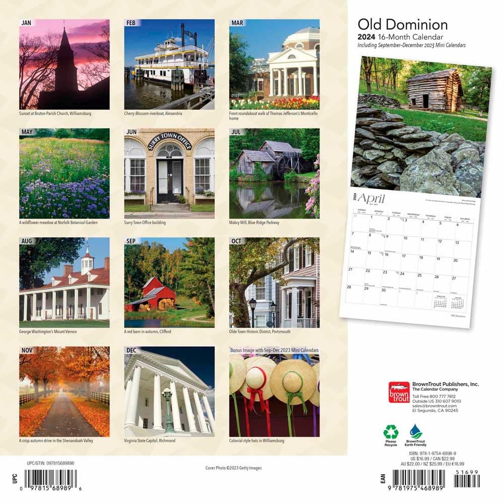Virginia Places 2024 Wall Calendar First Alternate Image width=&quot;1000&quot; height=&quot;1000&quot;
