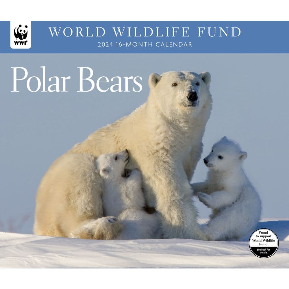 Polar Bears WWF 2025 Wall Calendar