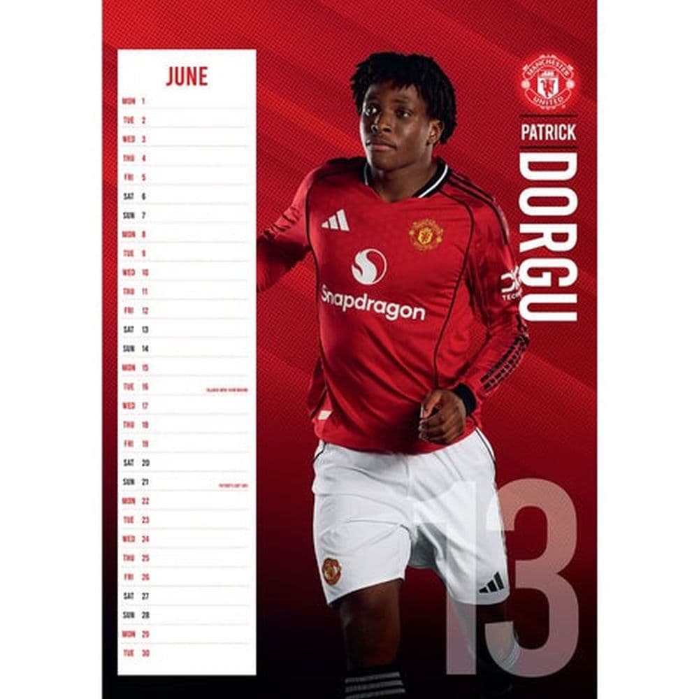 Manchester United FC Poster 2026 Wall Calendar Fifth Alternate Image