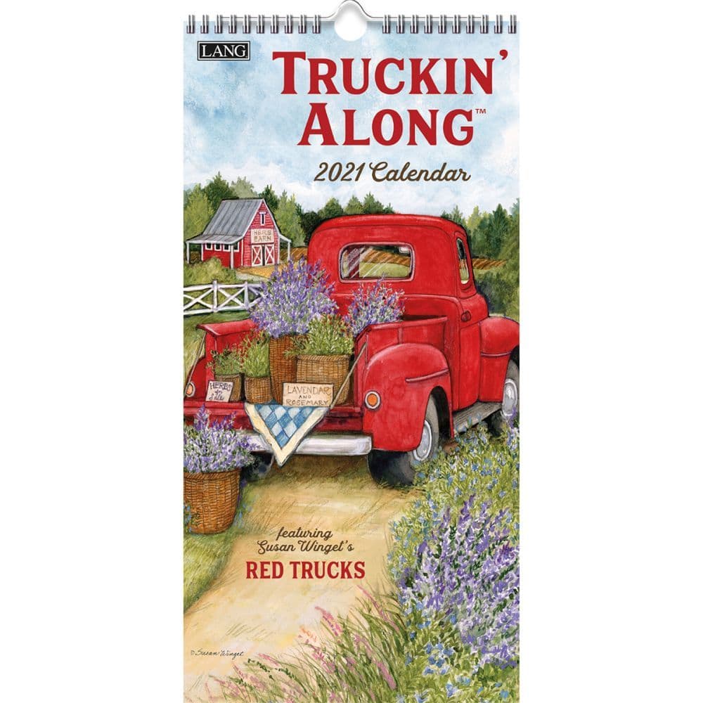 Truckin'Along Vertical Wall Calendar by Susan Winget