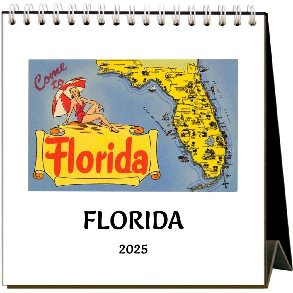 Florida 2025 Easel Desk Calendar Main Image