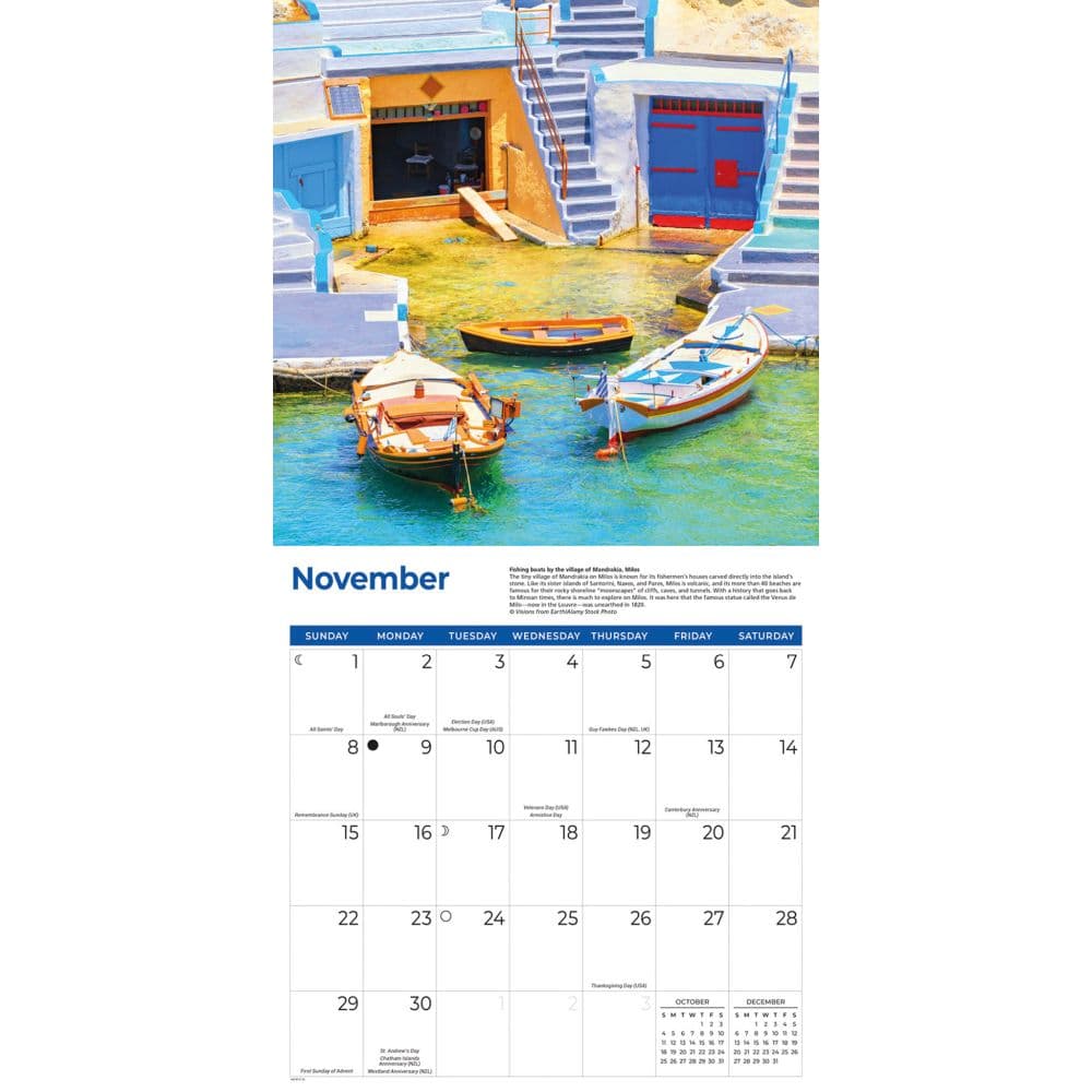 Greek Isles 2026 Wall Calendar Fourth Alternate Image