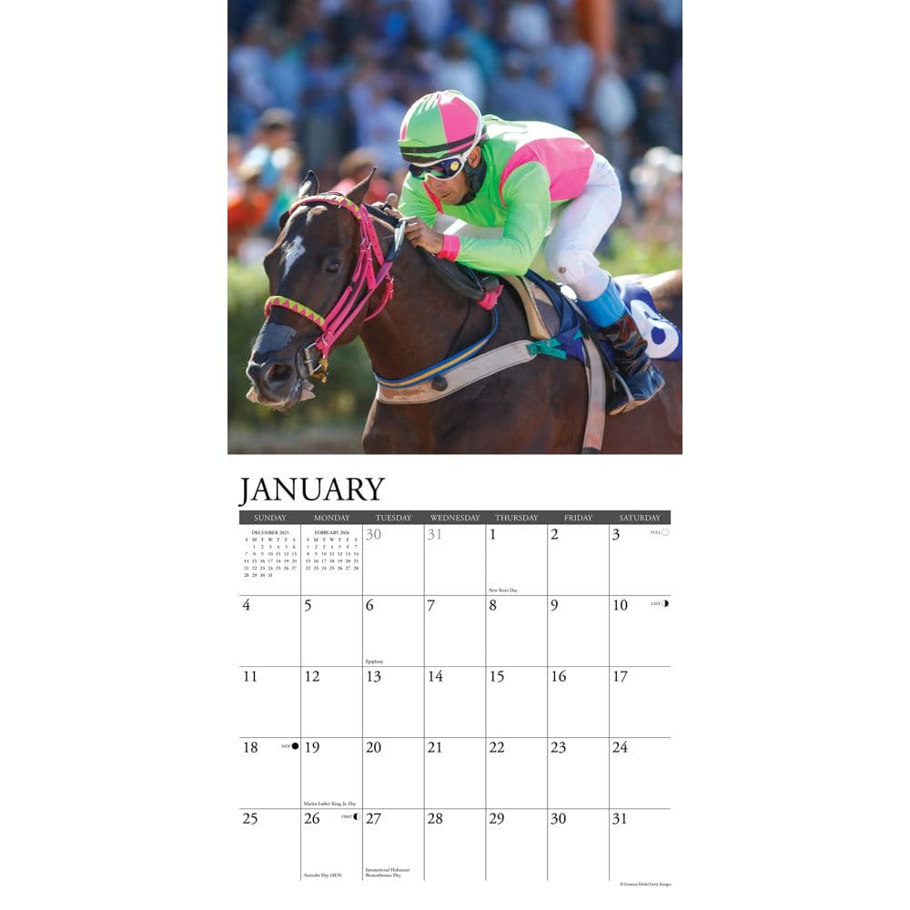 Horse Racing 2026 Wall Calendar Second Alternate Image