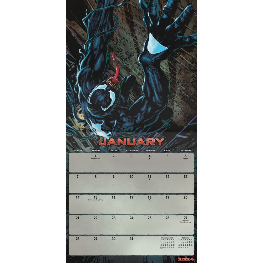 Venom 2024 Wall Calendar