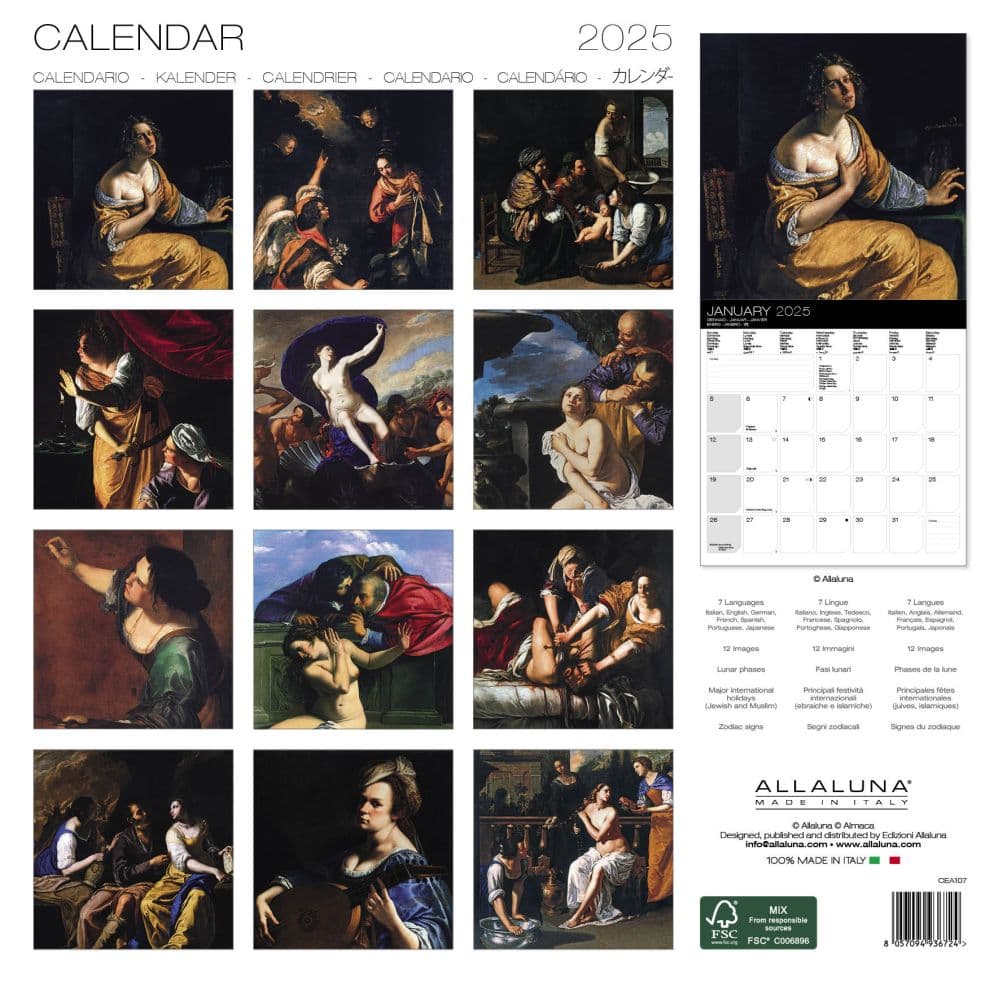 Gentileschi 2025 Wall Calendar First Alternate Image width=&quot;1000&quot; height=&quot;1000&quot;