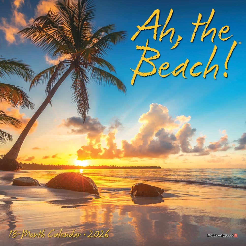 Ah The Beach 2026 Mini Wall Calendar Main Image