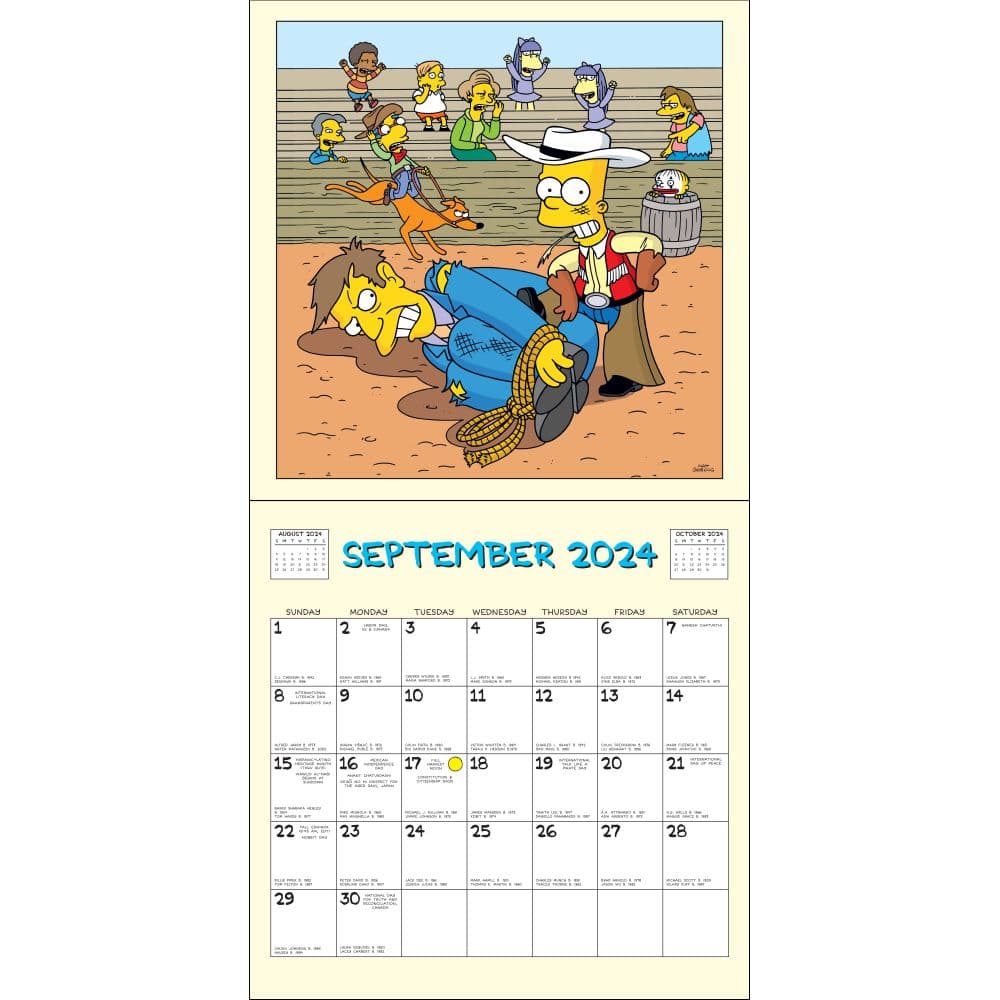 Simpsons 2025 Wall Calendar