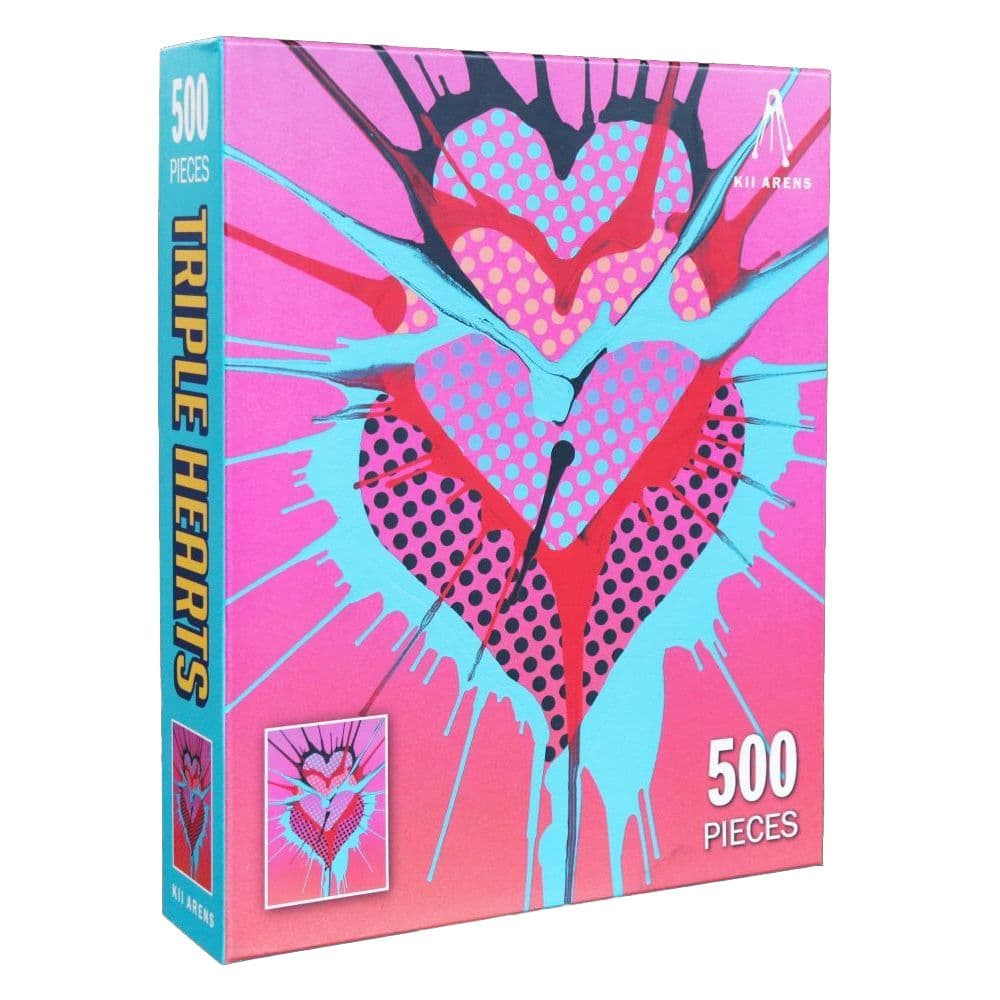 Triple Hearts 500 Piece Puzzle Main Product Image