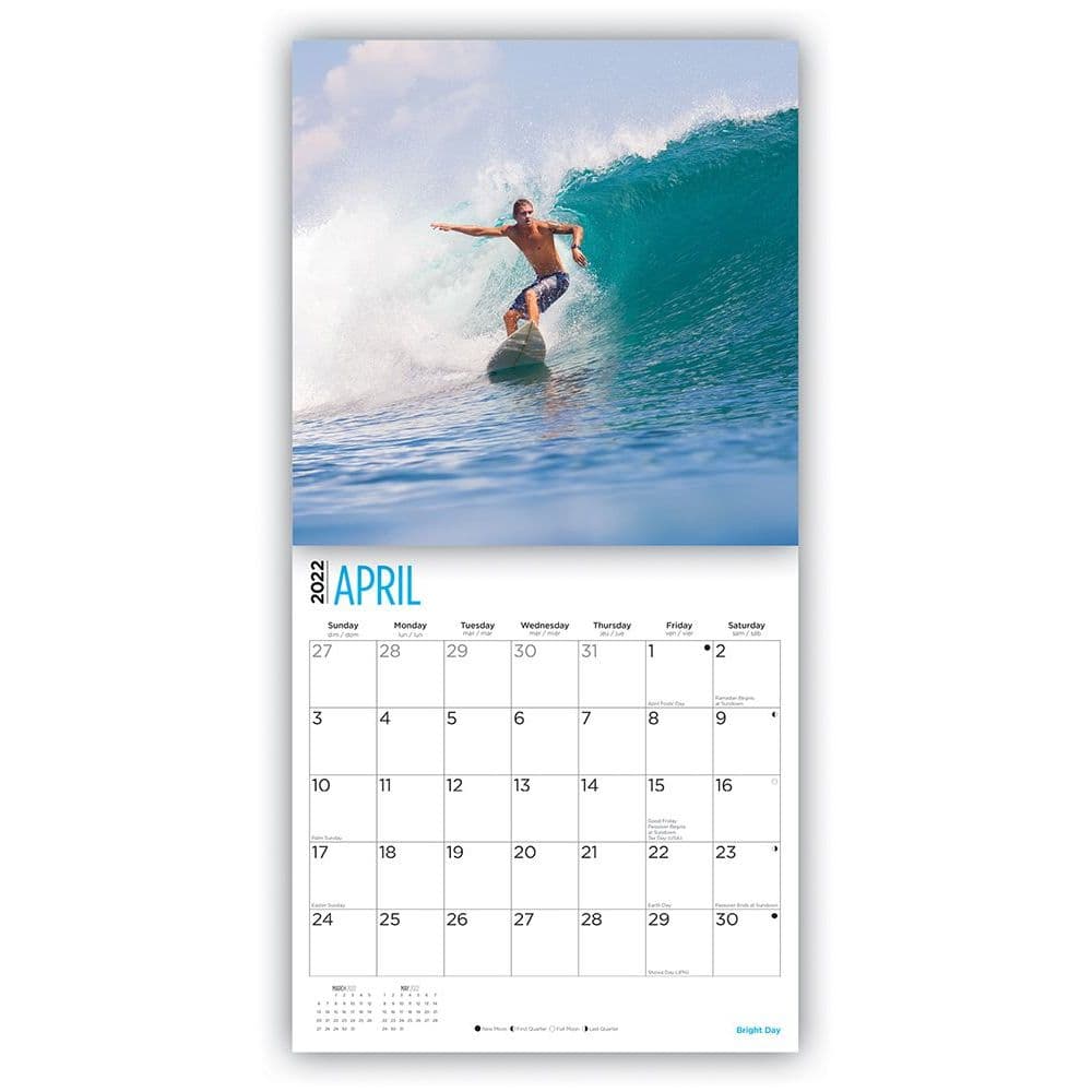 Surf Calendar 2022 Surfing 2022 Wall Calendar - Calendars.com