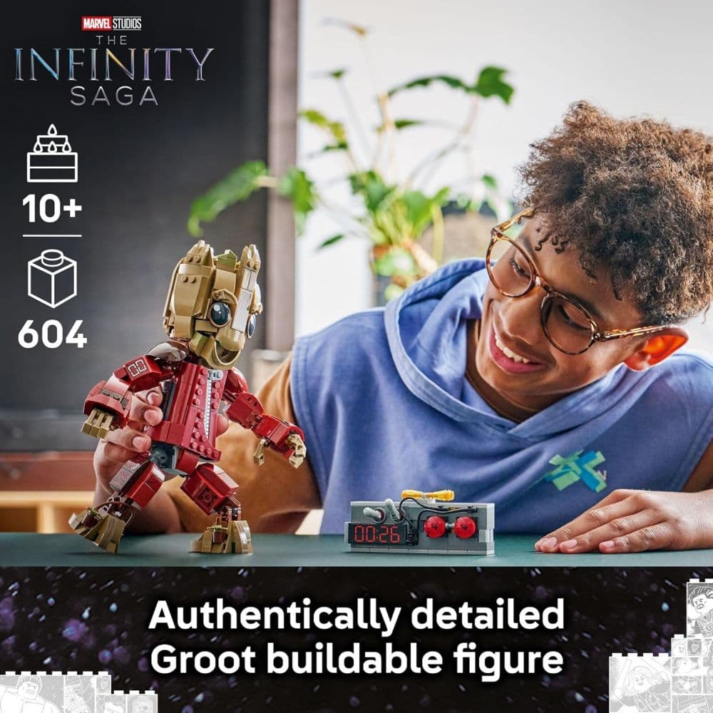 LEGO Marvel Ravager Jumpsuit Groot Building Set First Alternate Image