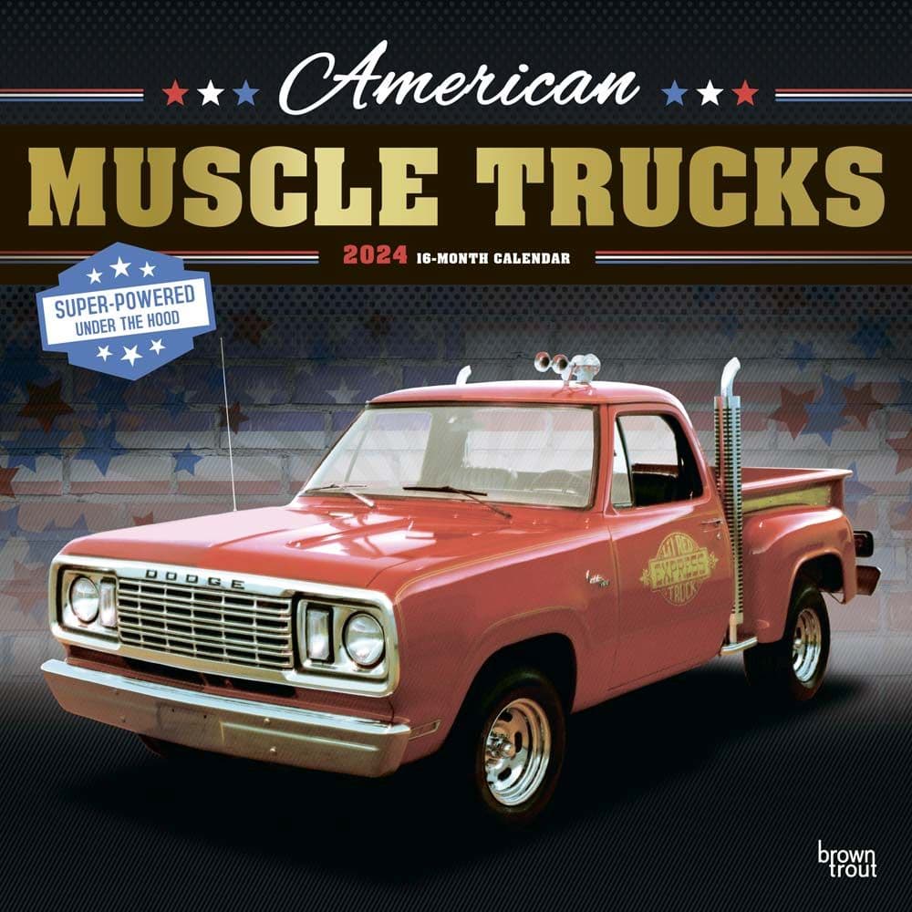 American Muscle Trucks 2024 Wall Calendar Main Product Image width=&quot;1000&quot; height=&quot;1000&quot;