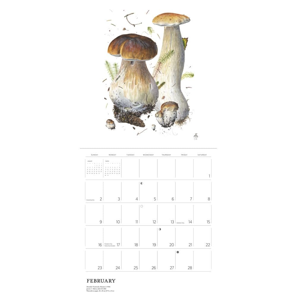 Mushrooms Viazmensky 2025 Wall Calendar Second Alternate Image width="1000" height="1000"