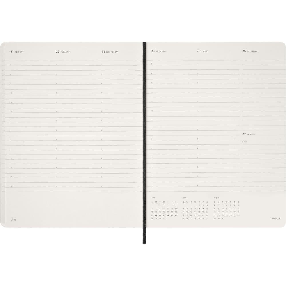 Moleskine Black Soft Cover 2027 Weekly Planner Fourth Alternate Image