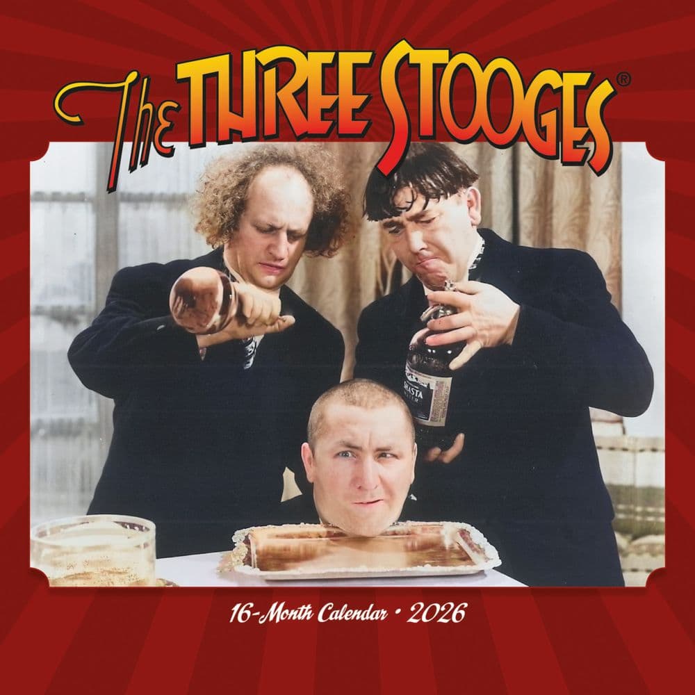Three Stooges 2026 Mini Wall Calendar Main Image