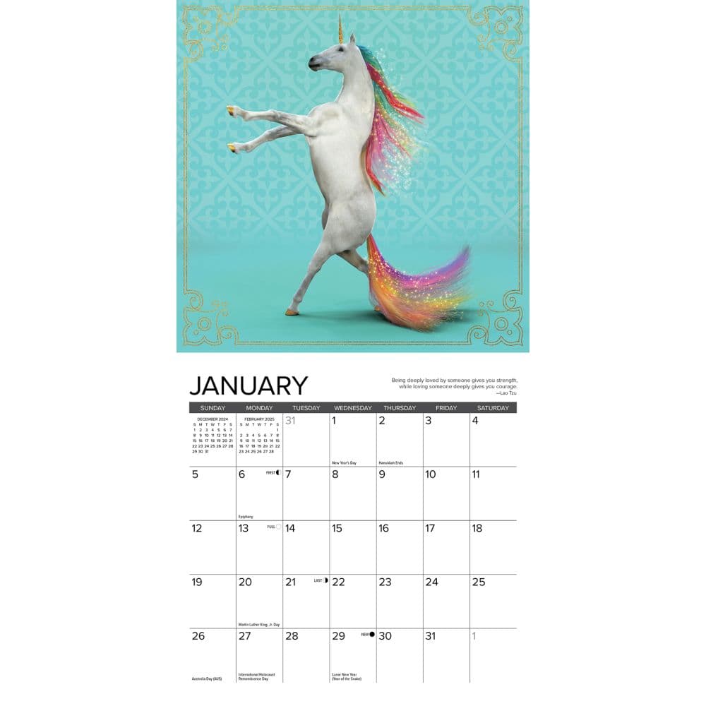 Unicorn Yoga 2025 Mini Wall Calendar Second Alternate Image width=&quot;1000&quot; height=&quot;1000&quot;