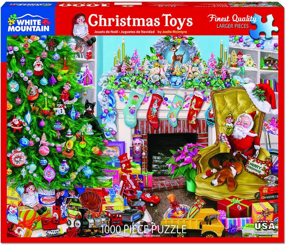 White Mountain Puzzles Christmas Toys 1000 Piece Puzzle
