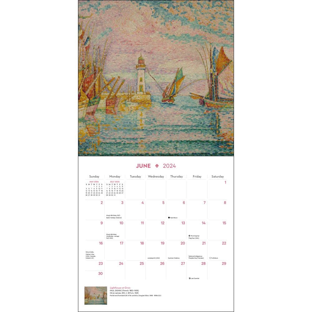 Impressionist Blooms 2024 Mini Wall Calendar