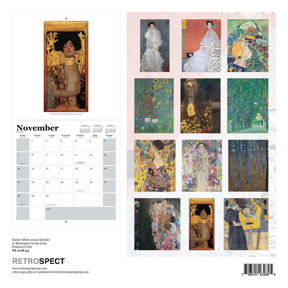 Klimt 2024 Wall Calendar