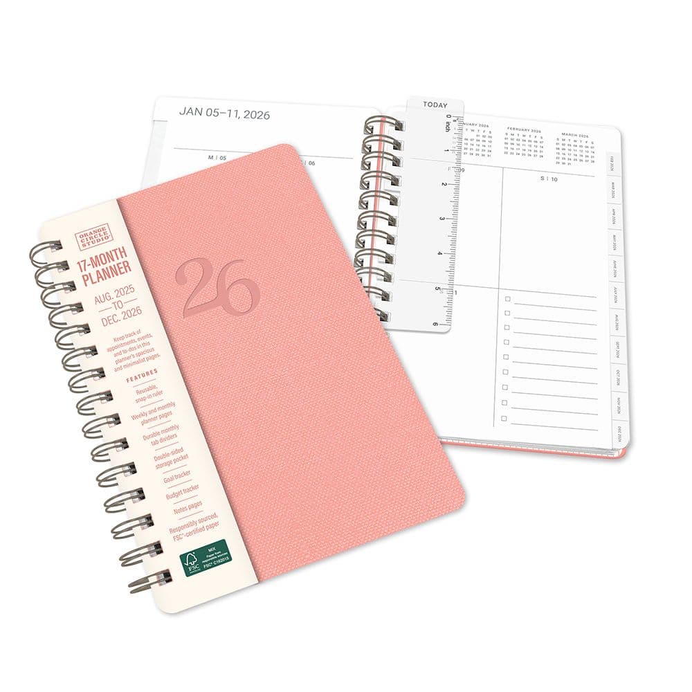 Coral Pink Agatha 2026 Planner Fourth Alternate Image