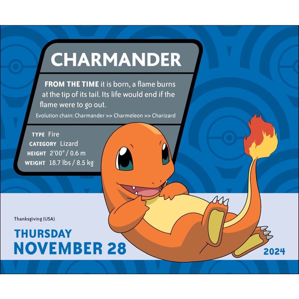 Pokemon 2025 Desk Calendar