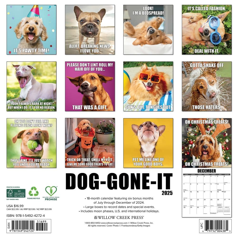 Dog Gone It 2025 Wall Calendar First Alternate Image width=&quot;1000&quot; height=&quot;1000&quot;