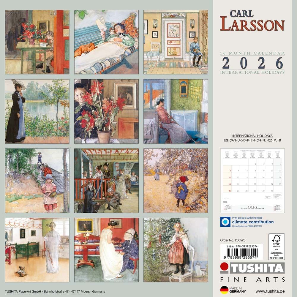 Larsson 2026 Wall Calendar First Alternate Image