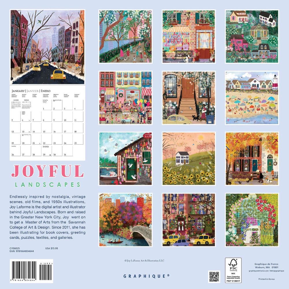 Joyful Landscapes 2025 Wall Calendar First Alternate Image width=&quot;1000&quot; height=&quot;1000&quot;