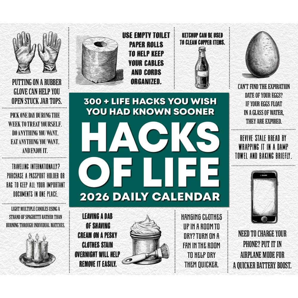 Hacks of Life 2026 Desk Calendar Fourth Alternate Image