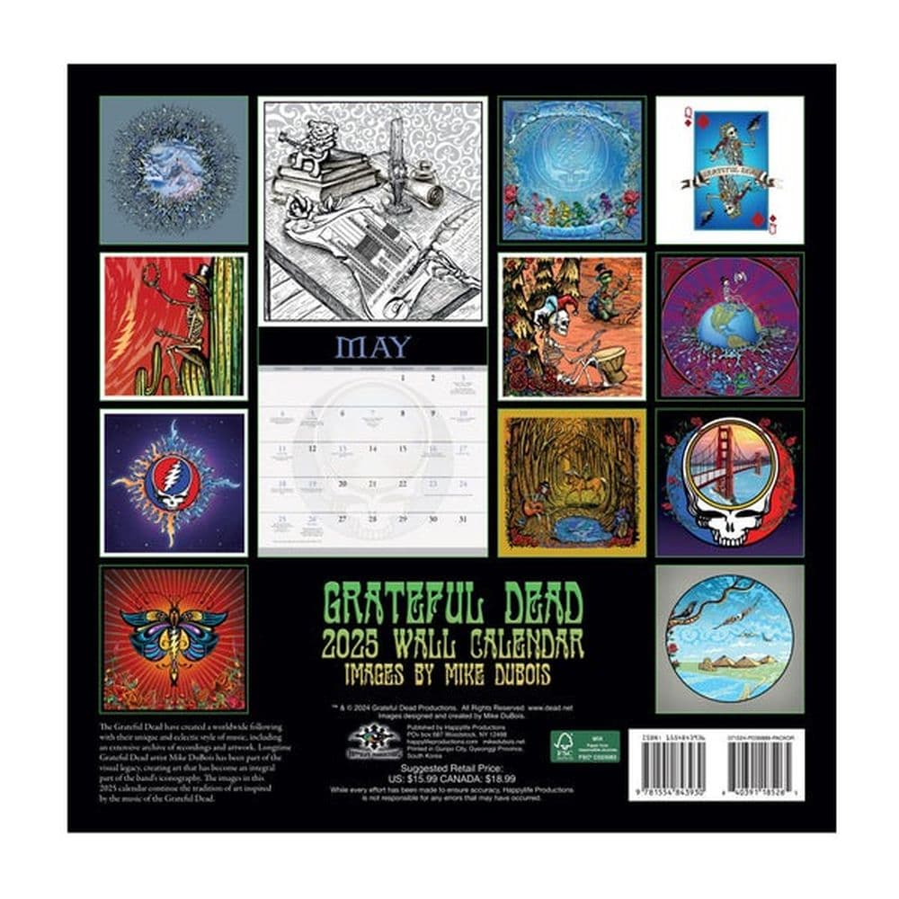 Grateful Dead 2025 Wall Calendar First Alternate Image